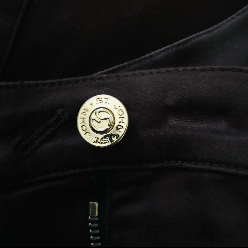 St John Sport Jeans size 6 Brown Fabric has Sheen! - Picture 3 of 4